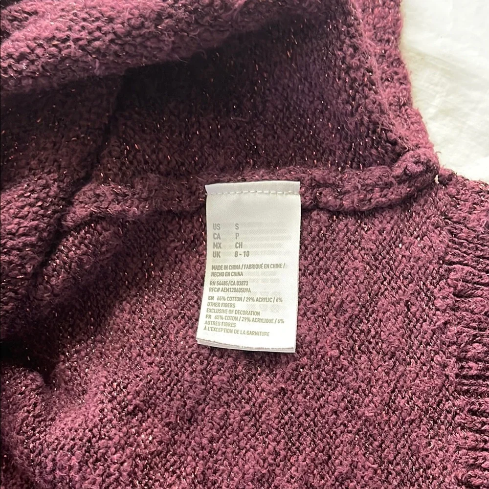 American Eagle Outfitters Rich Burgundy V-Neck Sweater - Picture 11 of 11